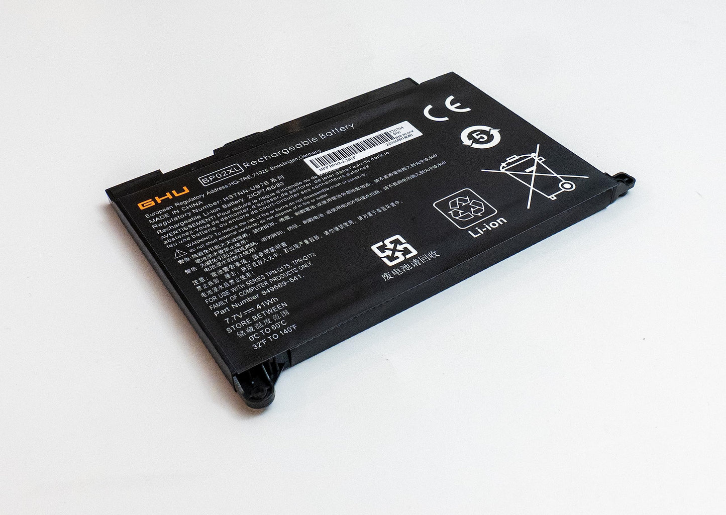 GHU New Laptop Battery BP02XL 7.7V 41Wh 849909-850 Compatible with HP Pavilion PC 15-AU000 15-AU010WM AU018WM Series BP02XL BP02041XL HSTNN-LB7H