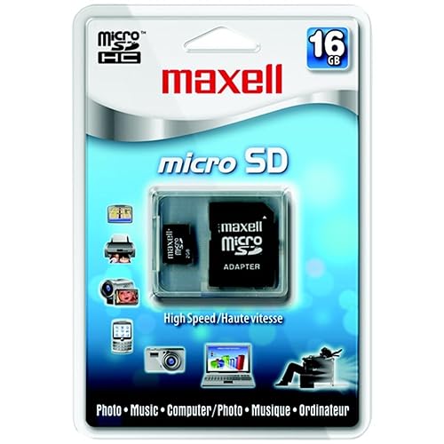 Maxell 16 GB Class 2 Micro SDHC Flash Memory Card with Adapter 502003