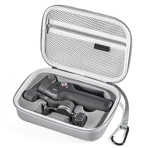 STARTRC PHOTO Osmo Mobile 8 Case, Leather PU Carrying Case for DJI OM 7P/8 Gimbal Stabilizer Accessories, All-in-one Storage OM 7P/OM8 and Magnetic