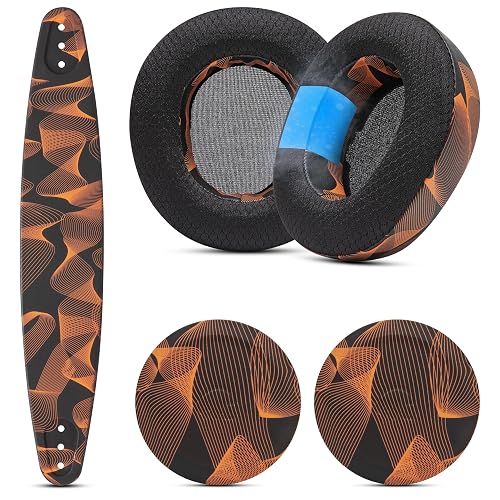 WC Mod Kit Nova Pro Wireless, Pro Omni, & Elite - Cooling Gel Earpads, Silicone Headband, & Side Plates for Arctis Nova Pro Wireless, Nova Elite