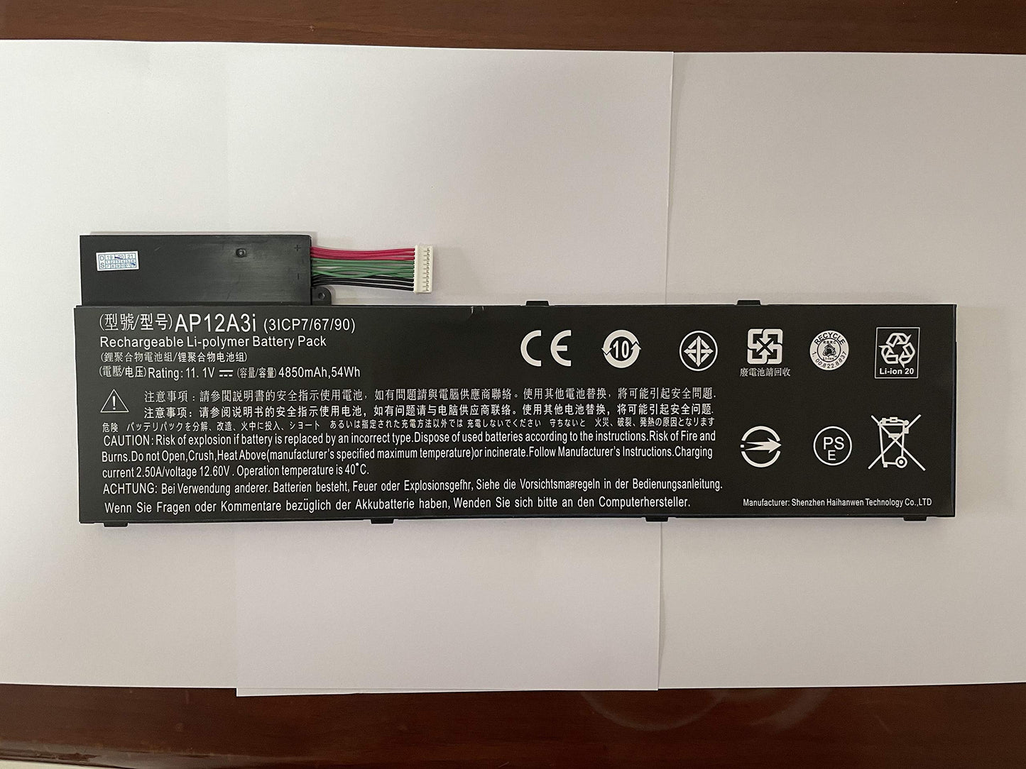 Powerforlaptop Laptop/Notebook Replace AP12A3i Battery for Acer Aspire U M5-481 M5-481T M5-481PT,M5-581T AP12A4i / BT.00304.011 / KT.00303.002