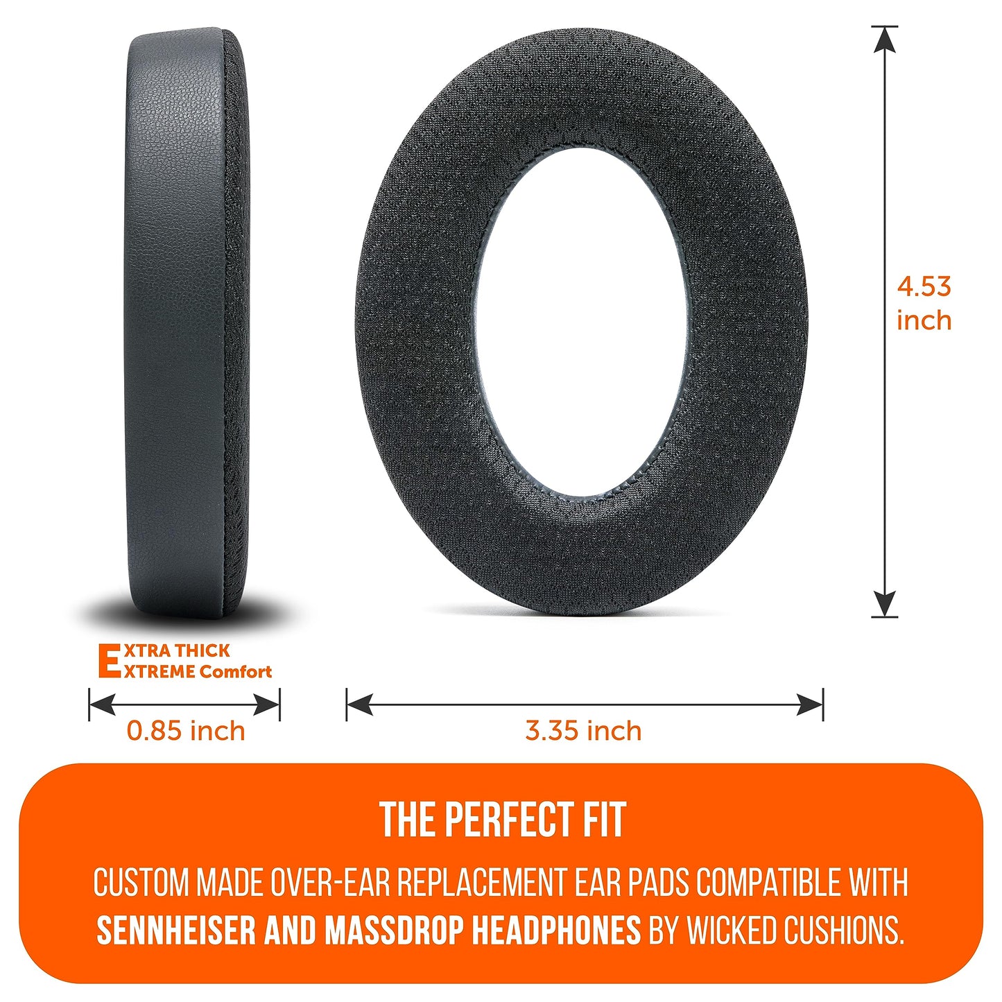 WC Freeze PC38X - Cooling Gel Earpads for Sennheiser PC38X / PC37X / HD599 / HD598/ HD560S / Game ONE & More, Made by Wicked Cushions - Elevate