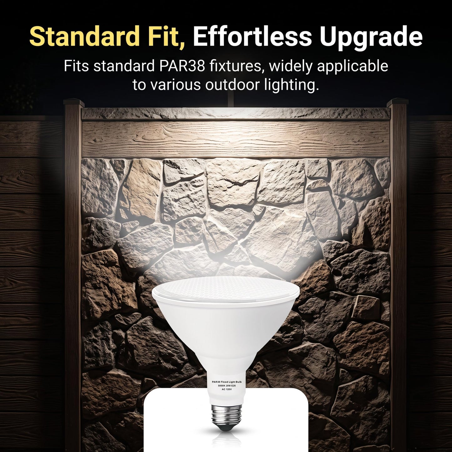 LOXYEE PAR38 LED Outdoor Flood Light Bulbs,Dimmable 20W(200W Equivalent) E26 Base Flood Light Bulbs,1800 Lumens LED Flood Light for Outdoor