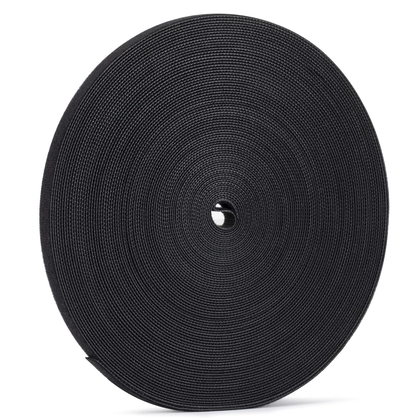 XINYIBO 1/2 inch Reusable Fastening Tape Cable Ties Double-Sided Hook-and-Loop Cable Management Tape (Black 25 Yards)