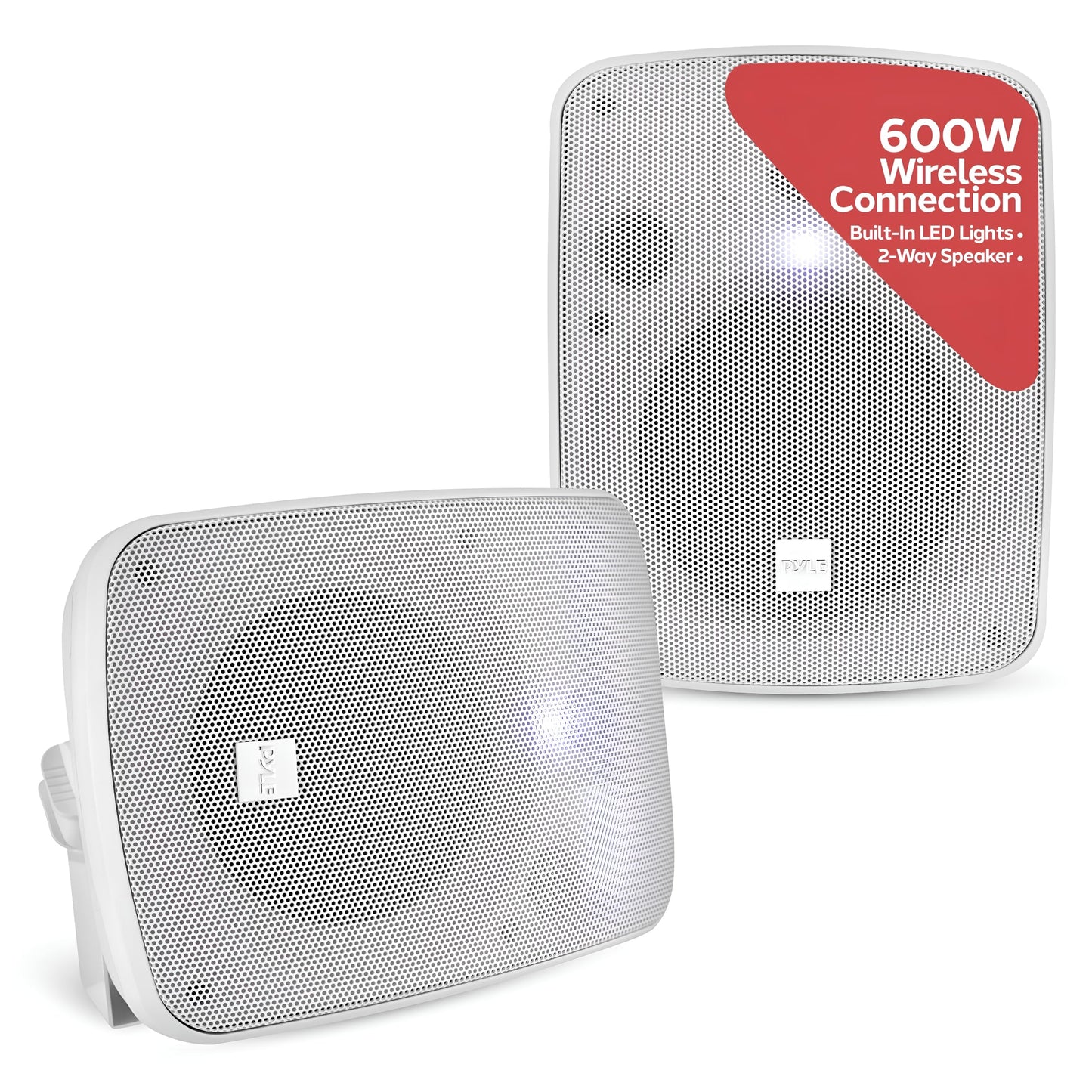 PYLE Outdoor Bluetooth Speakers - 2 Outdoor Speakers Ceiling Mount 600 Watt Crystal Clear Sounding Audio Speakers, Weather/Waterproof Universal