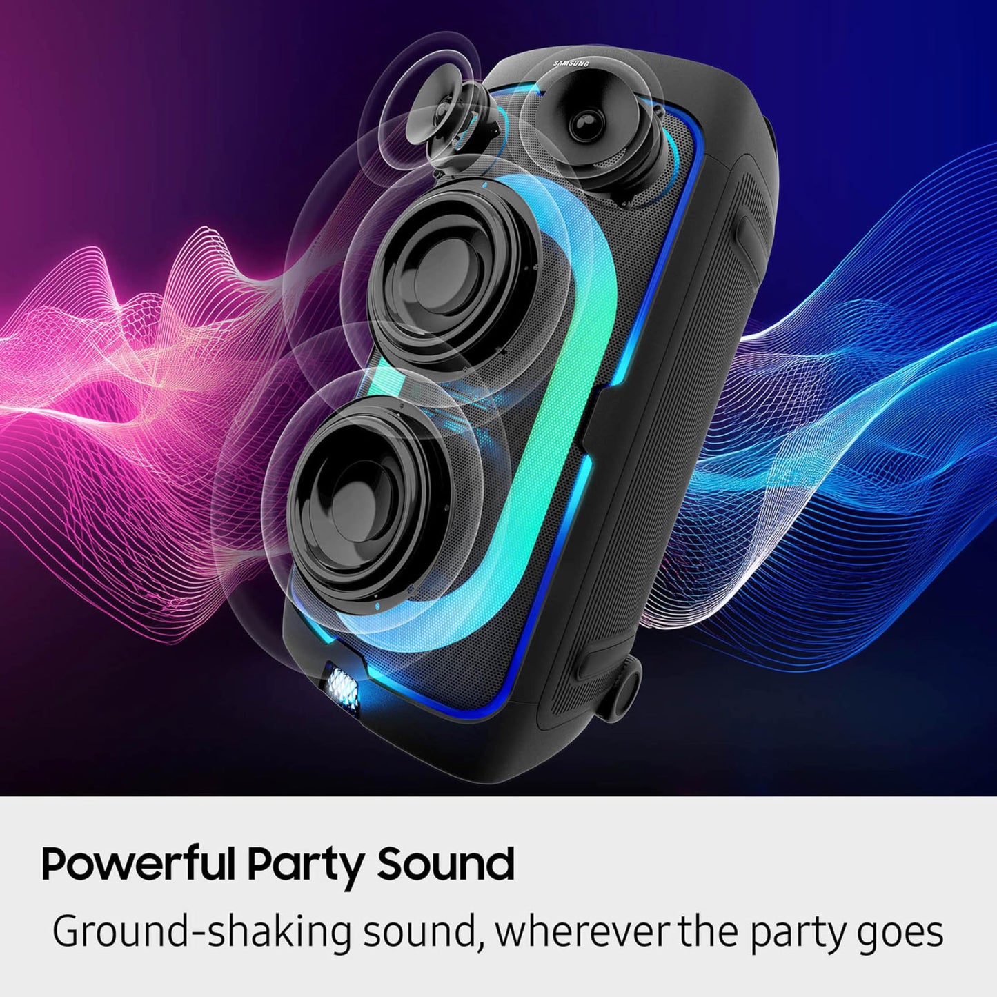 Samsung ST50F Sound Tower Portable Party Speaker with Built-in Battery, Bluetooth, IPX4 Splash Resistant, Up to 18 Hours Battery Life, Directional