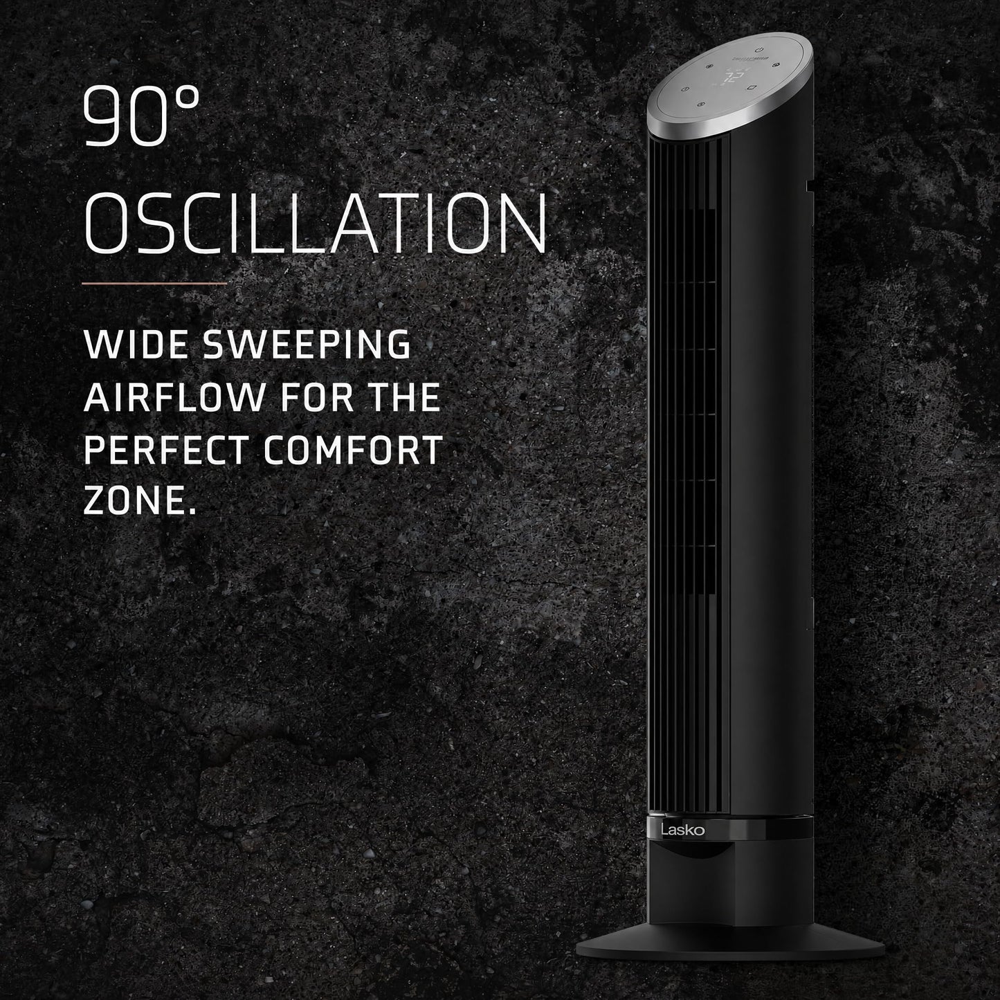 Lasko Ascend Quiet 24 dBA DC Tower Fan - 36" - OST301 - Black