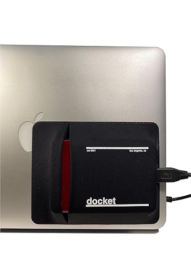 docket External Hard Drive Holder for Laptop - Closed Pocket Design with Cable Hole for Safe Storage - Expand Storage While Eliminating Boundaries