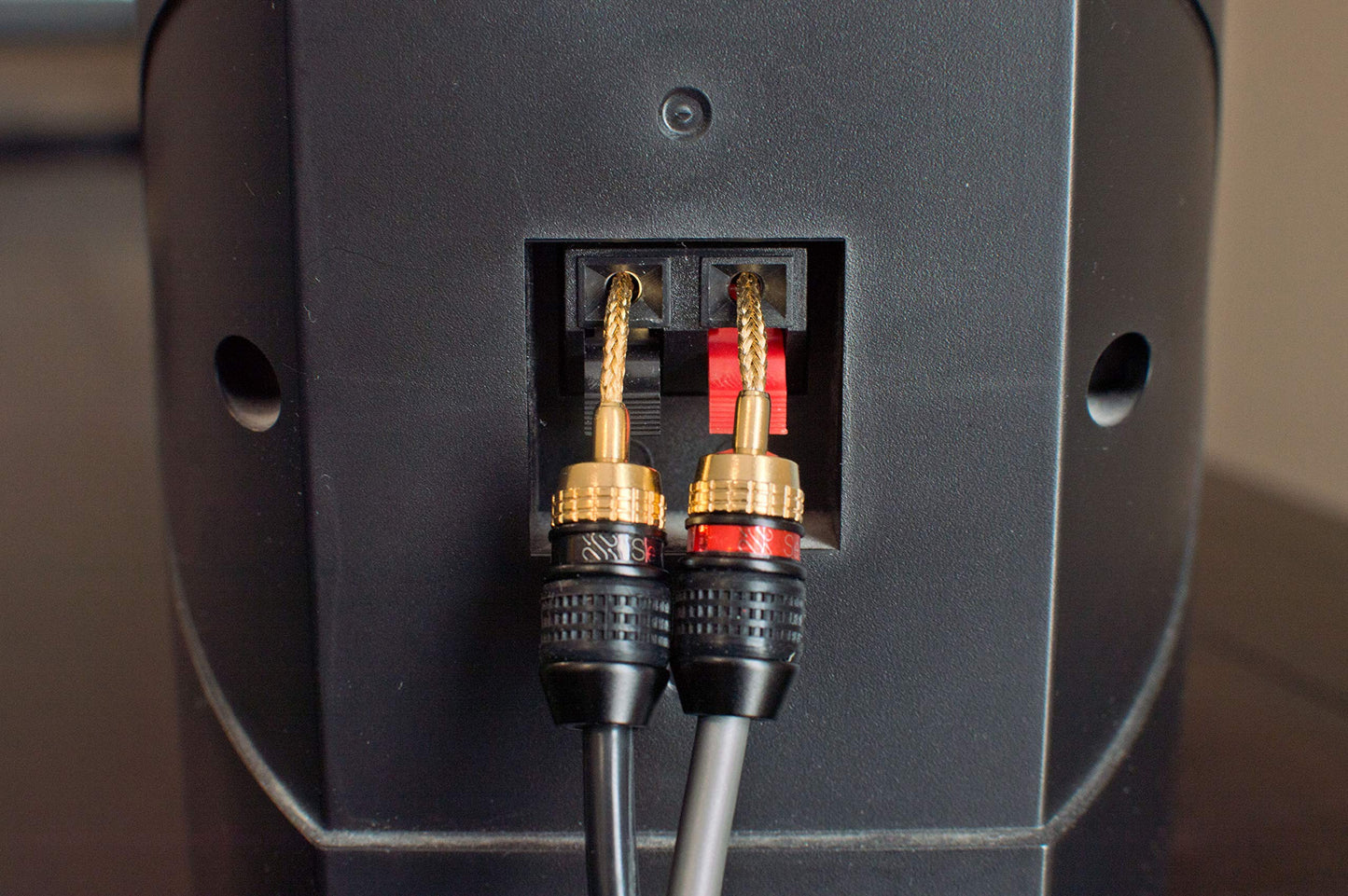 Deadbolt Flex Pin Banana Plugs for Spring Loaded Speaker Terminals, 6 Pairs Gold Plated Plugs