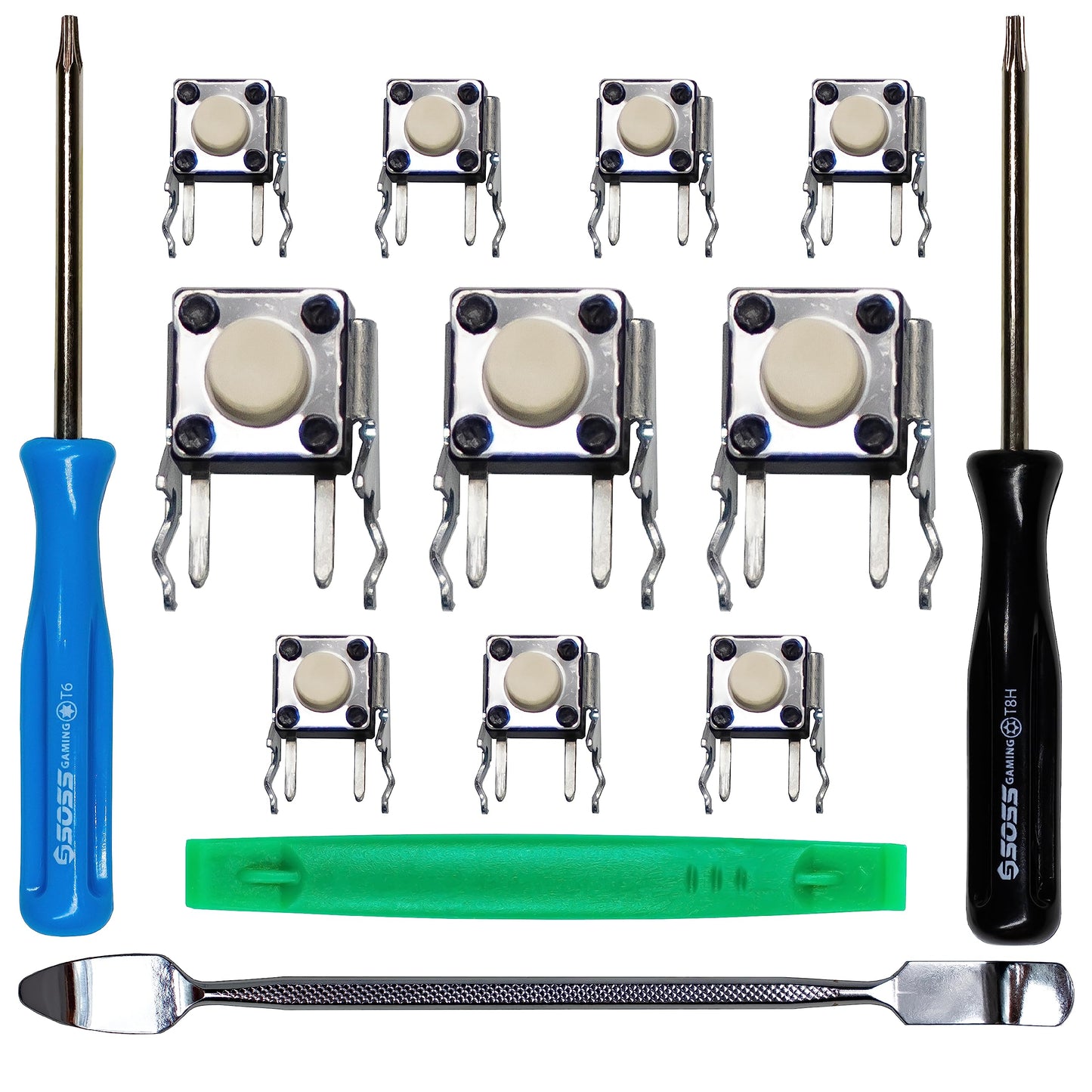 SOSS GAMING® 2023 Tactile Switch Repair Kit for Xbox One Controllers Base Model, S, Elite Series 1, Elite Series 2 - RB LB Bumper Button Repair & Fix