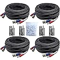 LETONDA BNC Video Cable - 4mm Thickened Upgraded Version A Safer More Reliable Integrated BNC Video Power Extension Cable for Security Camera CCTV