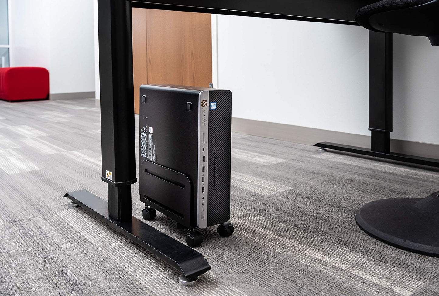 Stand Up Desk Store | Adjustable Rolling CPU Desktop Tower | Underdesk Stand for Computer Cases 4.8'' to 8''