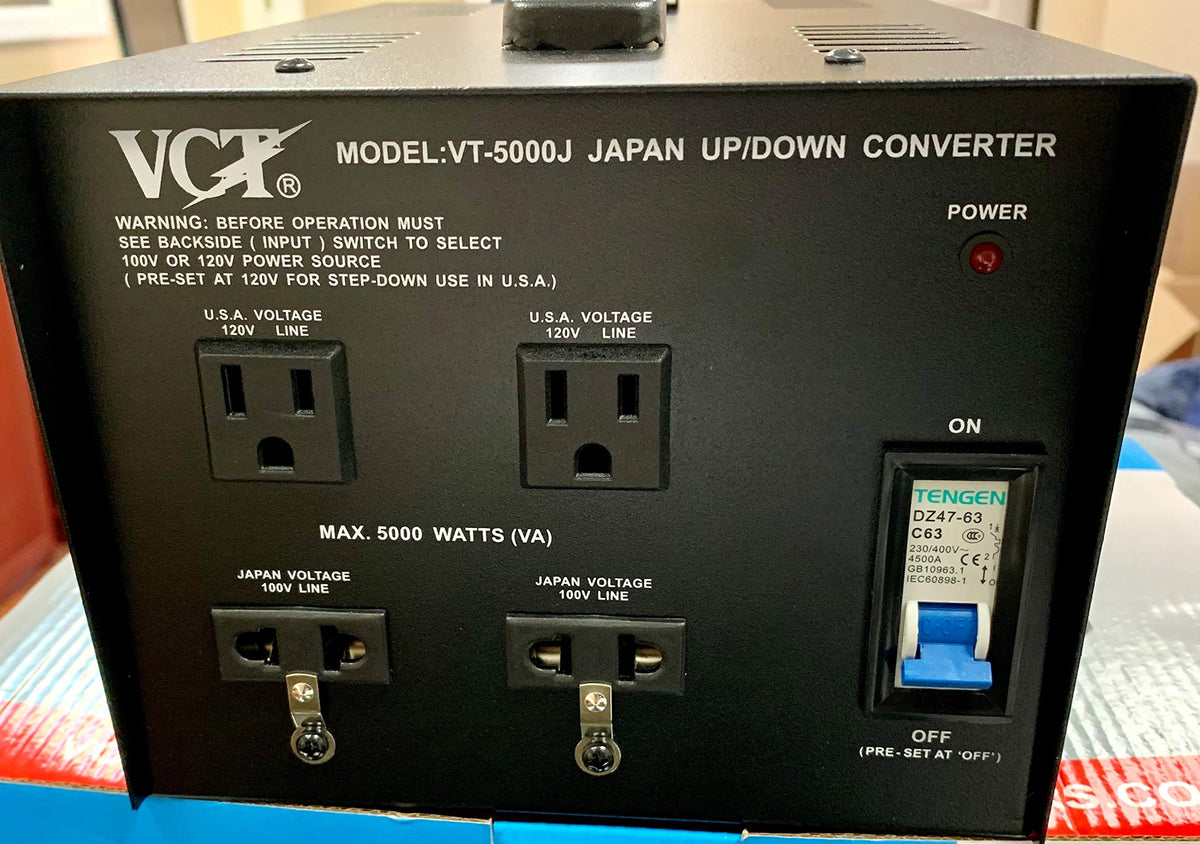 VCT-5000J Japanese Voltage Converter Transformer Converts Japan 100 Volt to 110V or 110 Volt to 100v (5000 Watt)