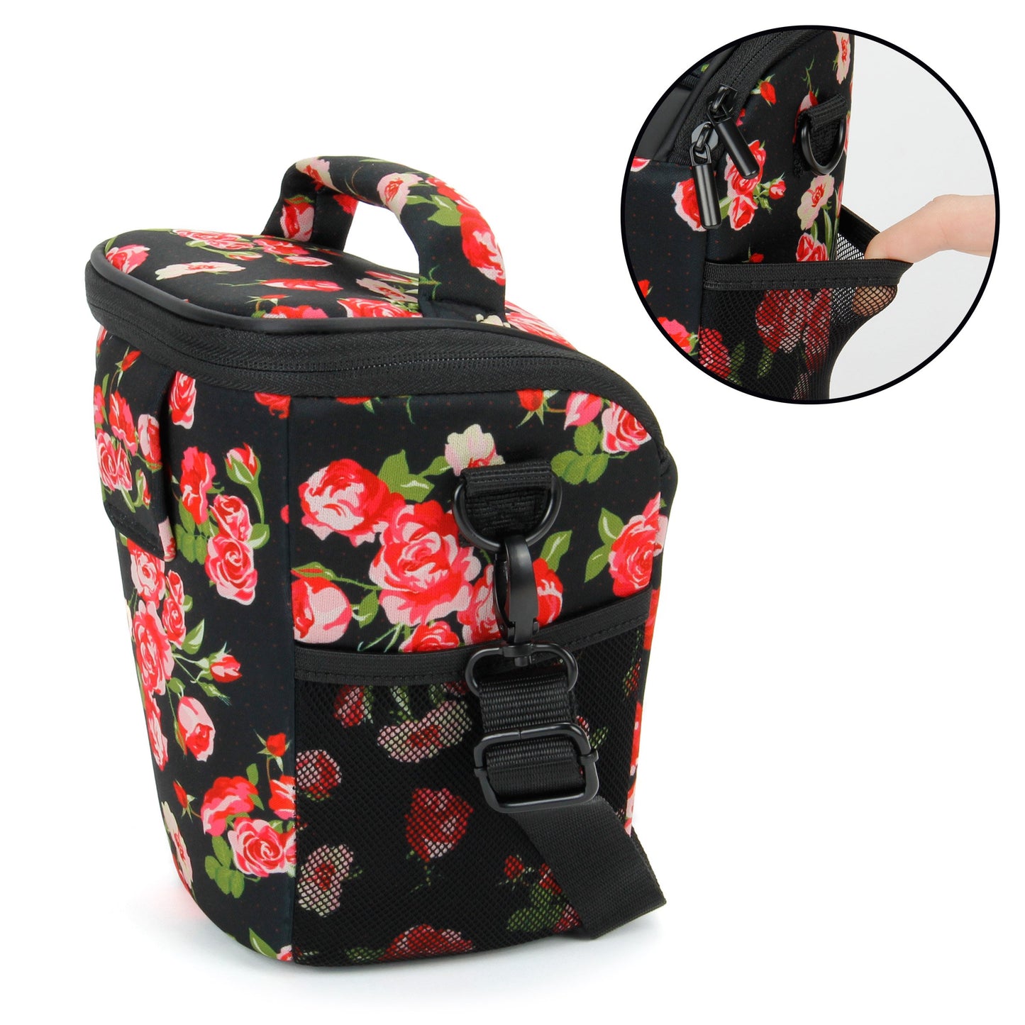 USA Gear DSLR Camera Case for Men and Women with Top Loading Accessibility, Adjustable Shoulder, Small Camera Sling Bag, Travel Padded Handle - Camera