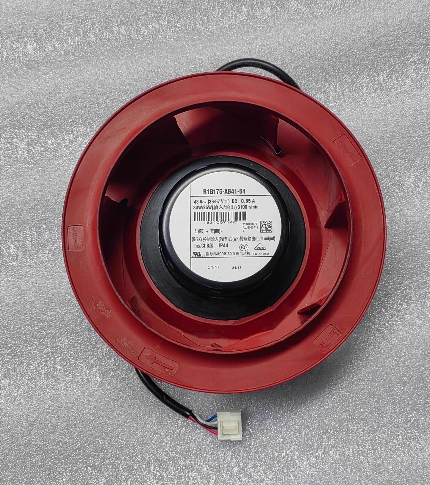 R1G175-AB41-64 DC48V 0.85A 34W 4-Wire Air Purifier Cooling Fan