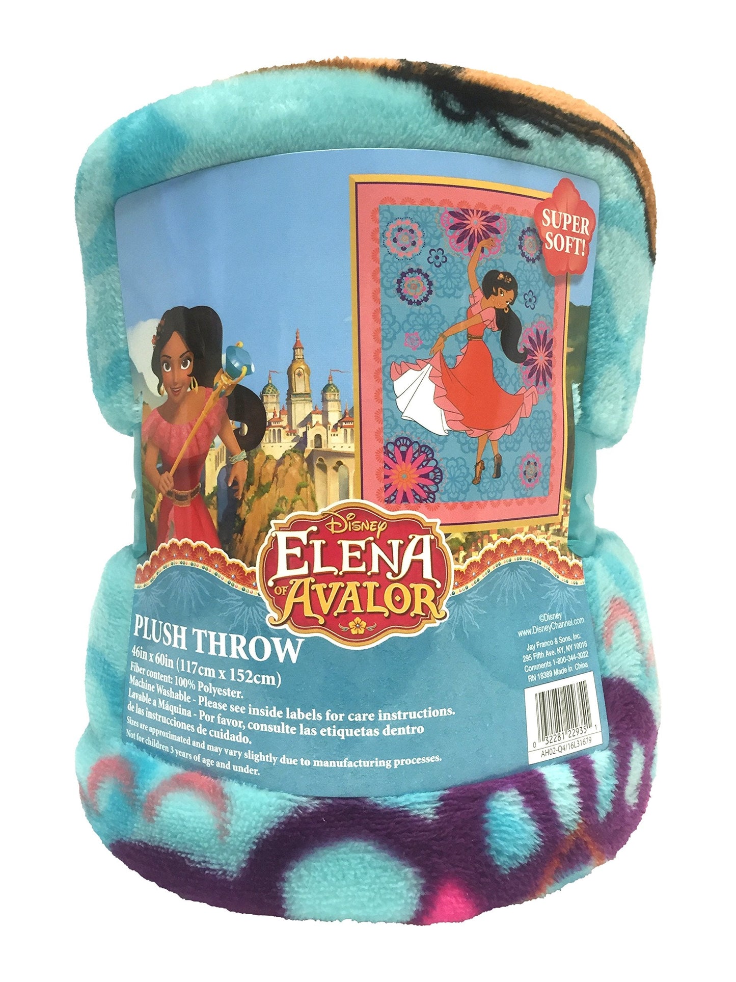Jay Franco Magic Elena of Avalor 46" x 60" Plush Throw, 6 Piece