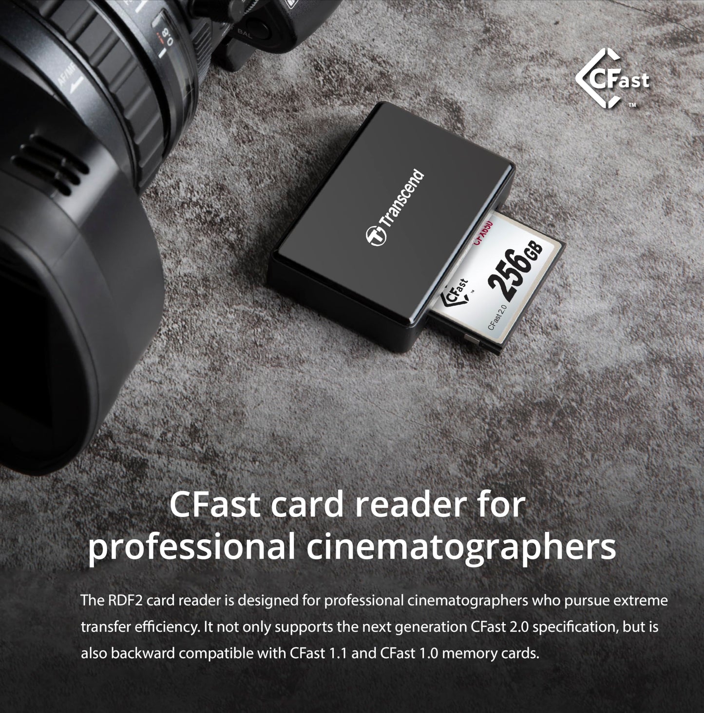 Transcend TS-RDF2 Cfast 2.0 USB 3.1 Card Reader