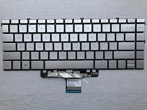 Original New for HP Pavilion x360 Convertible 14-dw1010wm 14" US Silver Backlit Laptop Keyboard