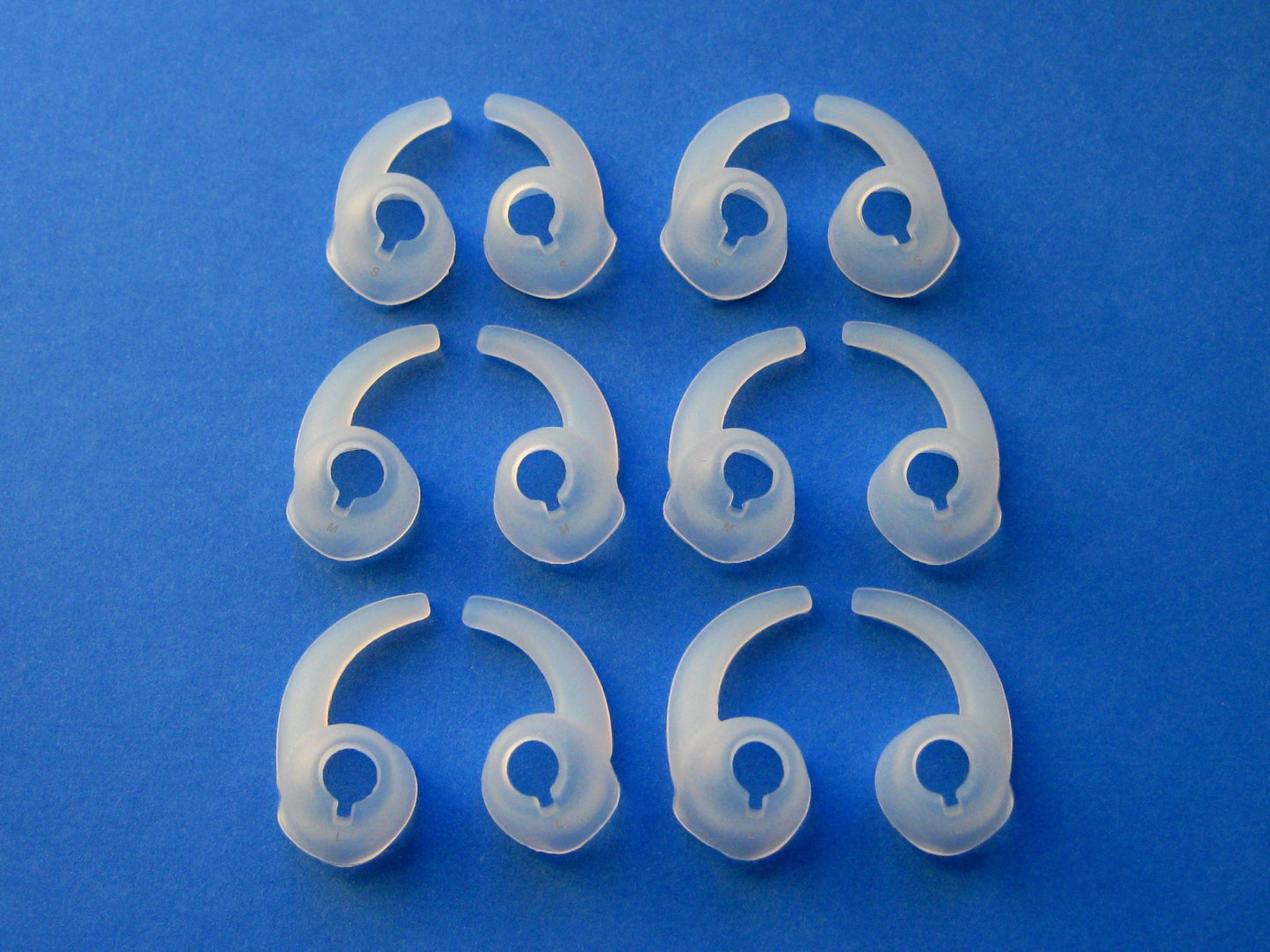 12pcs: 6 Pairs S/M/L Left and Right Side Ear Stabilizers Helper Eartips Compatible with Jaybird Bluebuds X Earphones Headphones