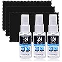 Lens and Screen Cleaning Kit - 3X Cleaning Spray, 3X Microfiber Cloth - Perfect to Clean The Lens of Your DSLR Camera (3 Bottles)