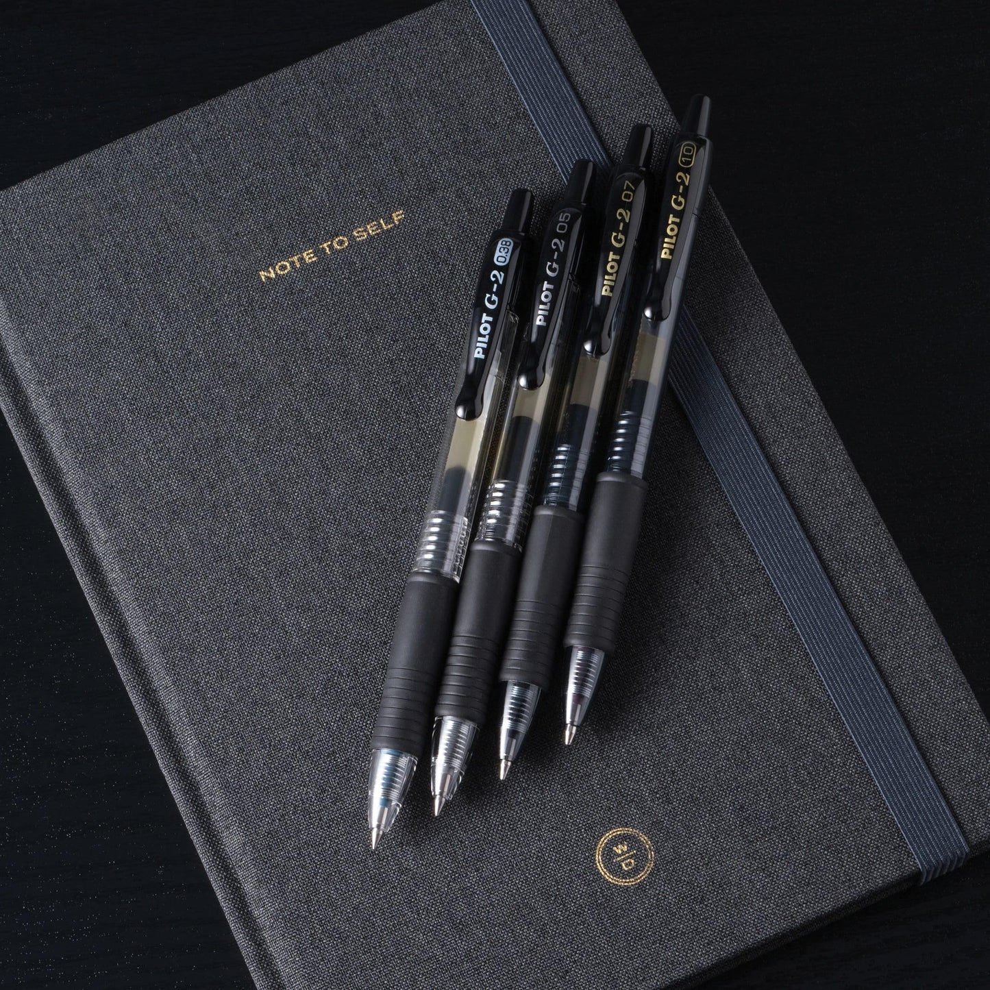 Pilot G2 Premium Refillable & Retractable Rolling Ball Gel Pens, Bold Point, Bold Gel Pens, 1.0mm, Black Ink, 12-Pack