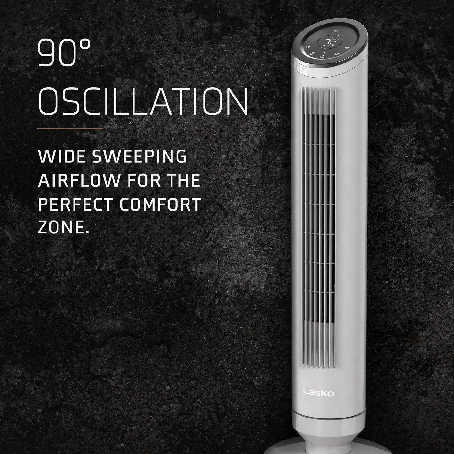 Lasko Ascend Quiet 29 dBA Tower Fan with Remote - 36" - OST115 - Gray