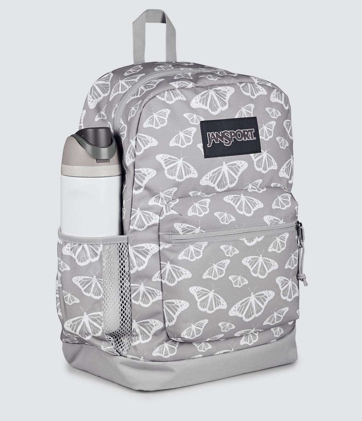 JanSport 26L Cross Town Plus Backpack, Flutter By Grey
