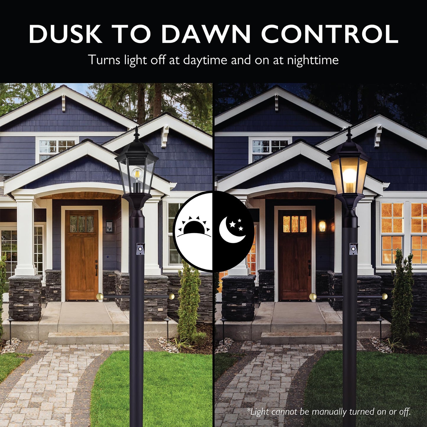 Design House Replacement Dusk to Dawn Light Sensor, Automatic Photocell On/Off Control for Outdoor Pole Lights, Landscape & Exterior Lighting