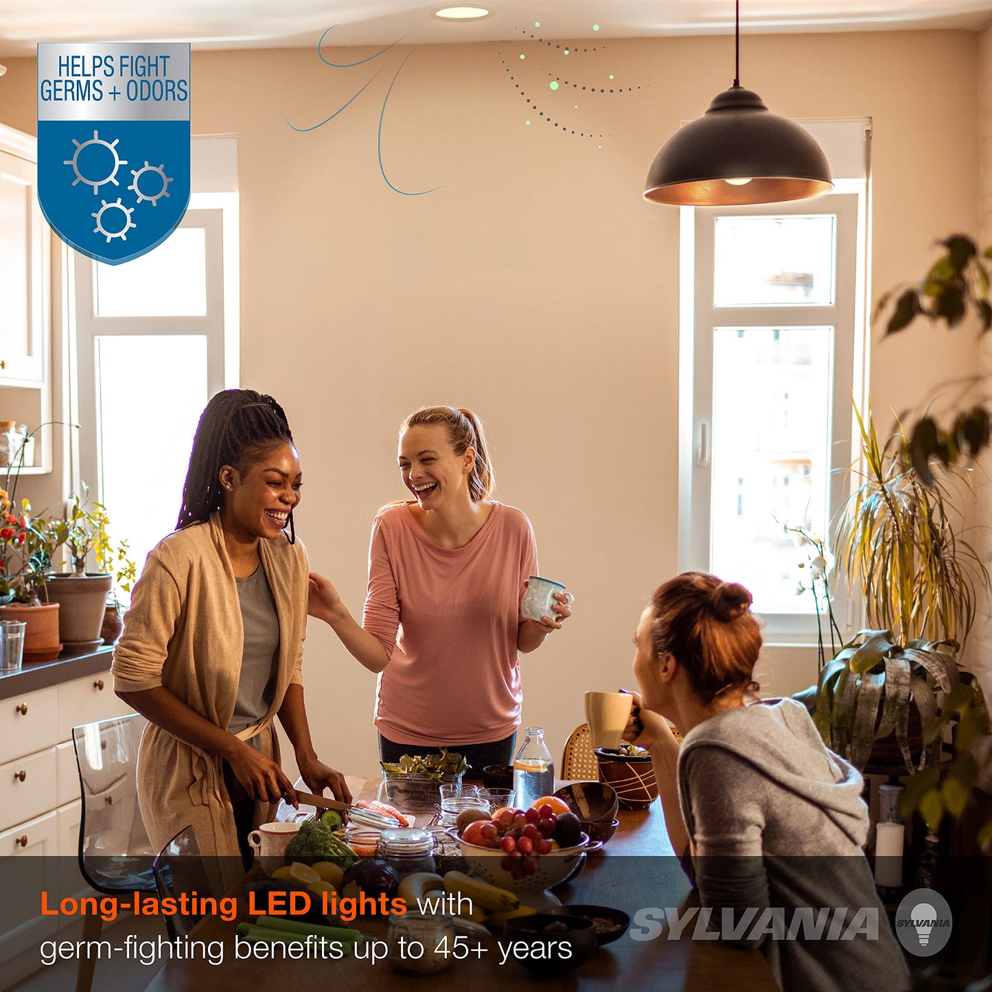 Sylvania LightSHIELD BR30 Germicidal LED Light Bulb, 9W=65W, 10 yr, Dimmable, 650 lm, 2700K, Soft White - 12 Pack (41313)