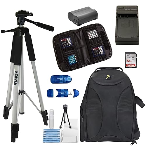 Essential Accessories Bundle for Nikon D810 Camera + Tripod + EN-EL15 Battery + Backpack + Sandisk 32GB SSD Card + AC/DC Charger
