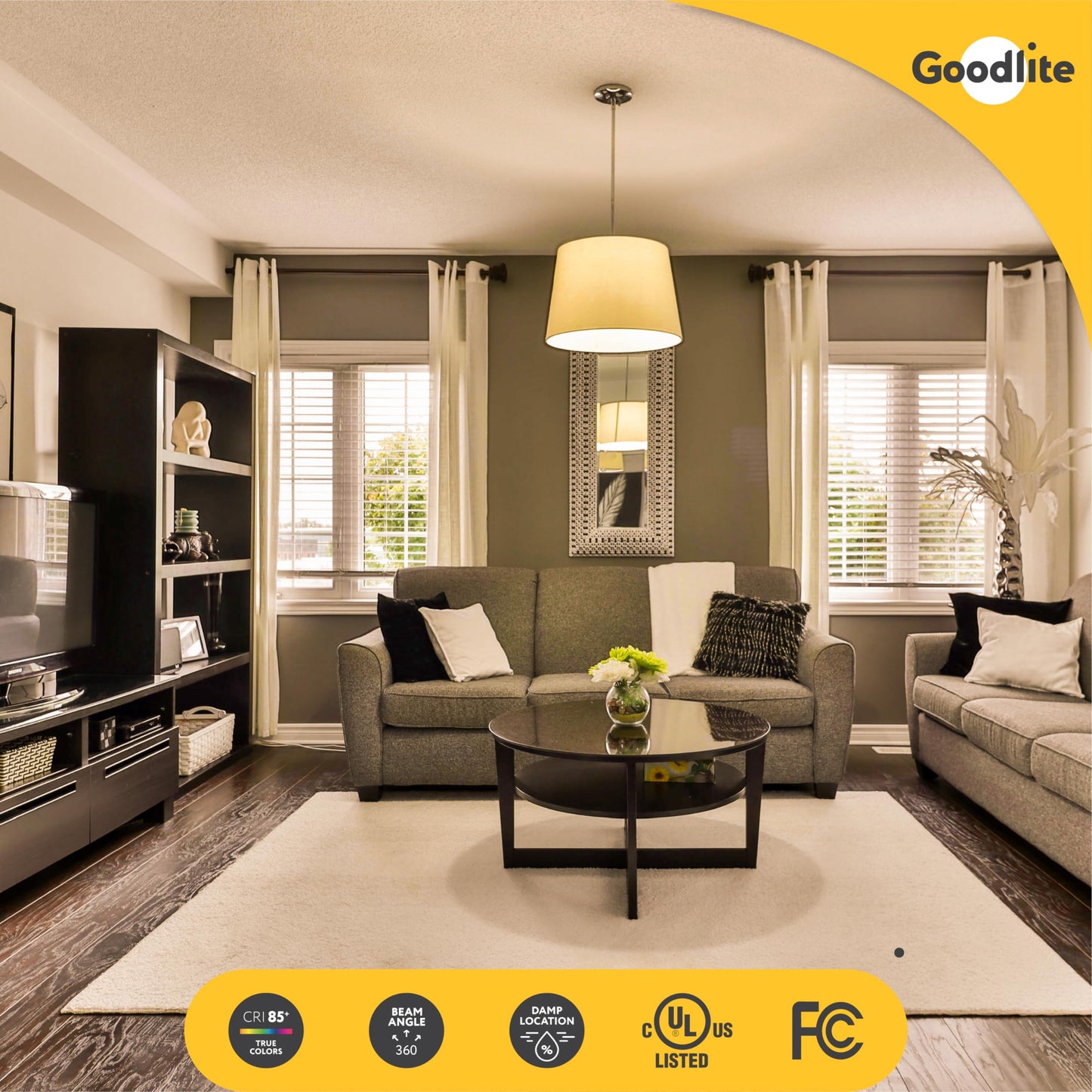 Goodlite G-20034 4.5 Filament Vintage LED G16.5 Globe Bulb, E12 Base, Dimmable 600 Lumens 3000k Warm White, Equivalent to 60w Incandescent, Frosted