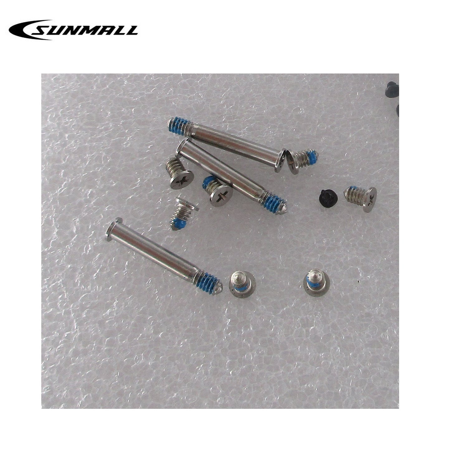 SUNMALL Replacement Screws Compatible with MacBook Pro Unibody - A1278/A1286/A1297, 4pcs Rubber Feet + 10pcs Bottom Case Repair + 100pcs Keyboard