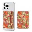 maogoam Magnetic Flower Leather Wallet Compatible With MagSafe, Leather Magnetic Bifold Cards Holder for Women, Ultra Slim Wallet for iPhone, Fit 4