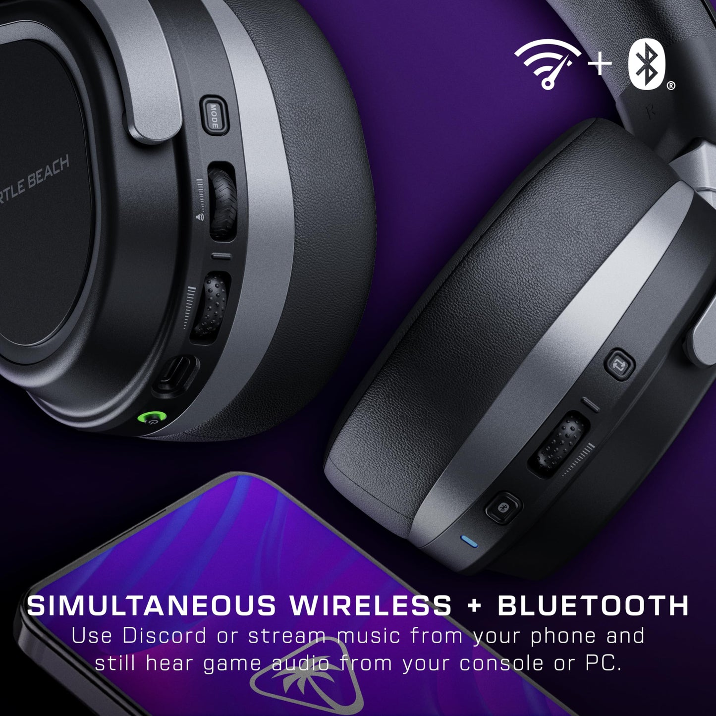 Turtle Beach Stealth 700 Wireless Multiplatform Amplified Gaming Headset for PS5, PS4, PC, Mobile - AI Noise-Cancelling Mic, Bluetooth, Rechargeable