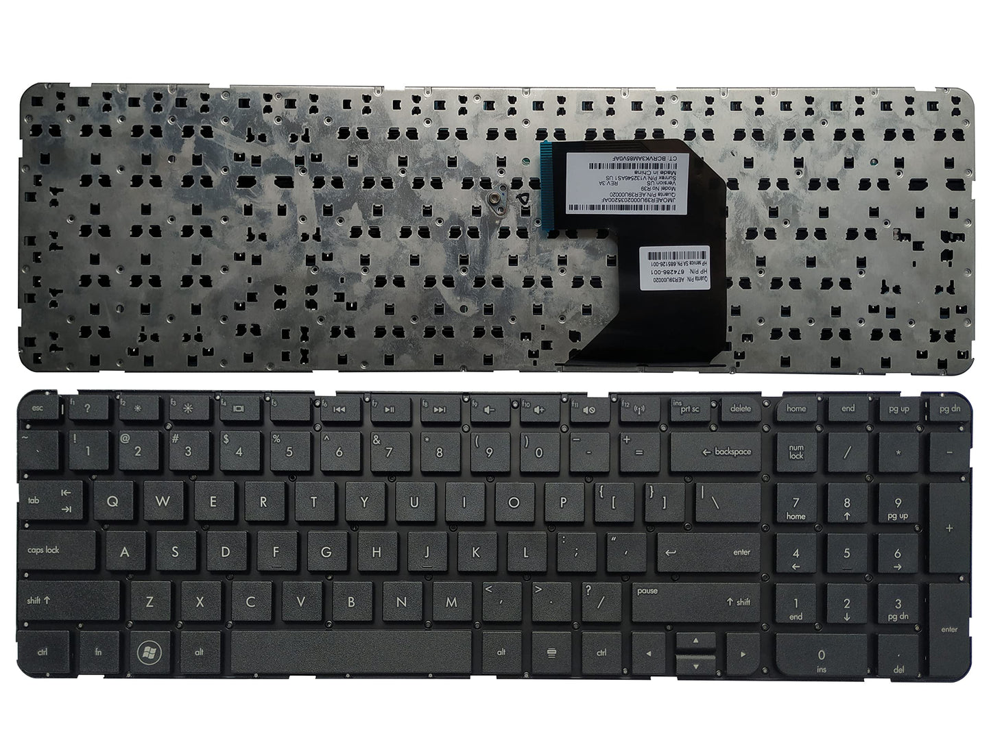 Laptop Replacement Keyboard Compatible for HP Pavilion G7-2000 G7-2100 g7-2200 g7-2300 674286-001 685126-001 US Layout No Frame Black