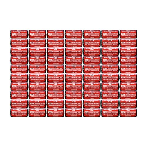 SureFire 72 Pack 123A Lithium Batteries, Red