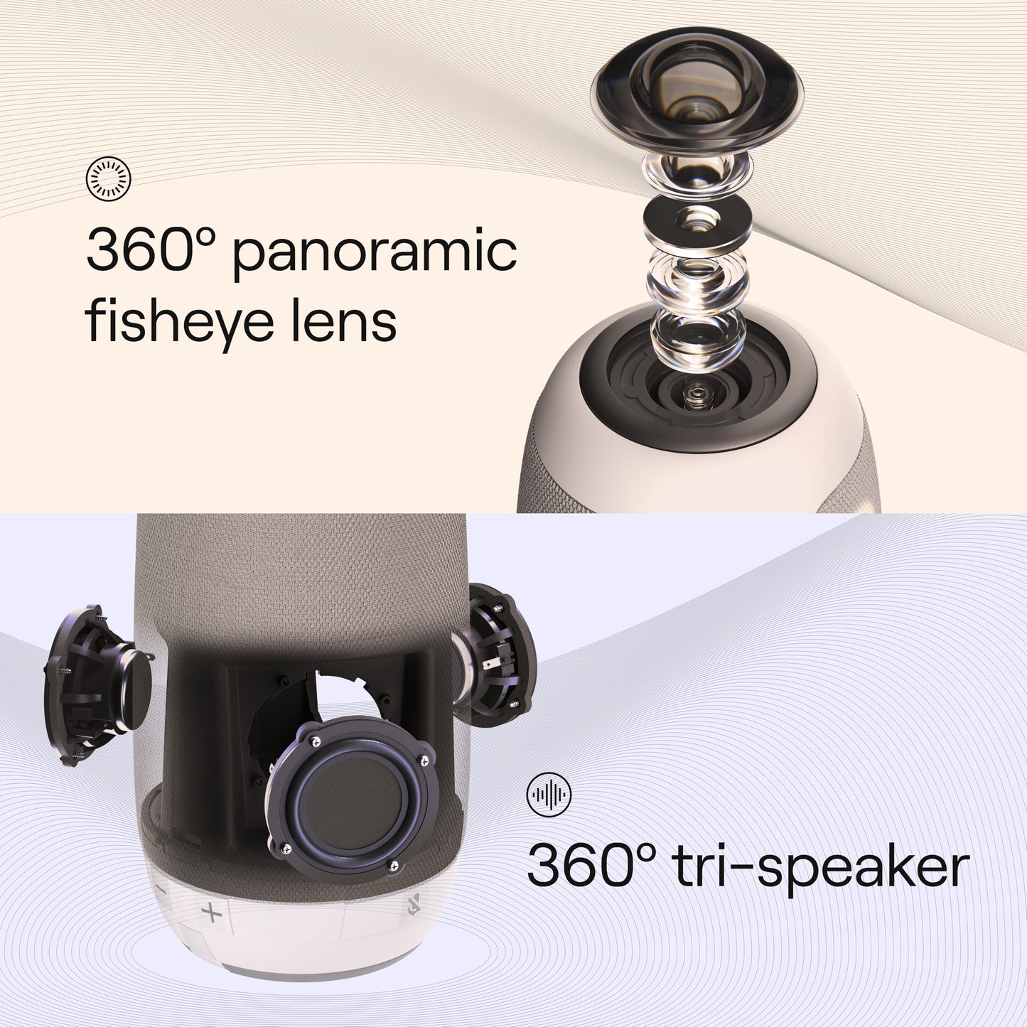 Owl Labs Meeting Owl 3 - 360° 1080p HD Conference Room Camera, AI-Driven Speaker-Tracking, 18-Foot Mic Pickup - Certified for Microsoft Teams - Works