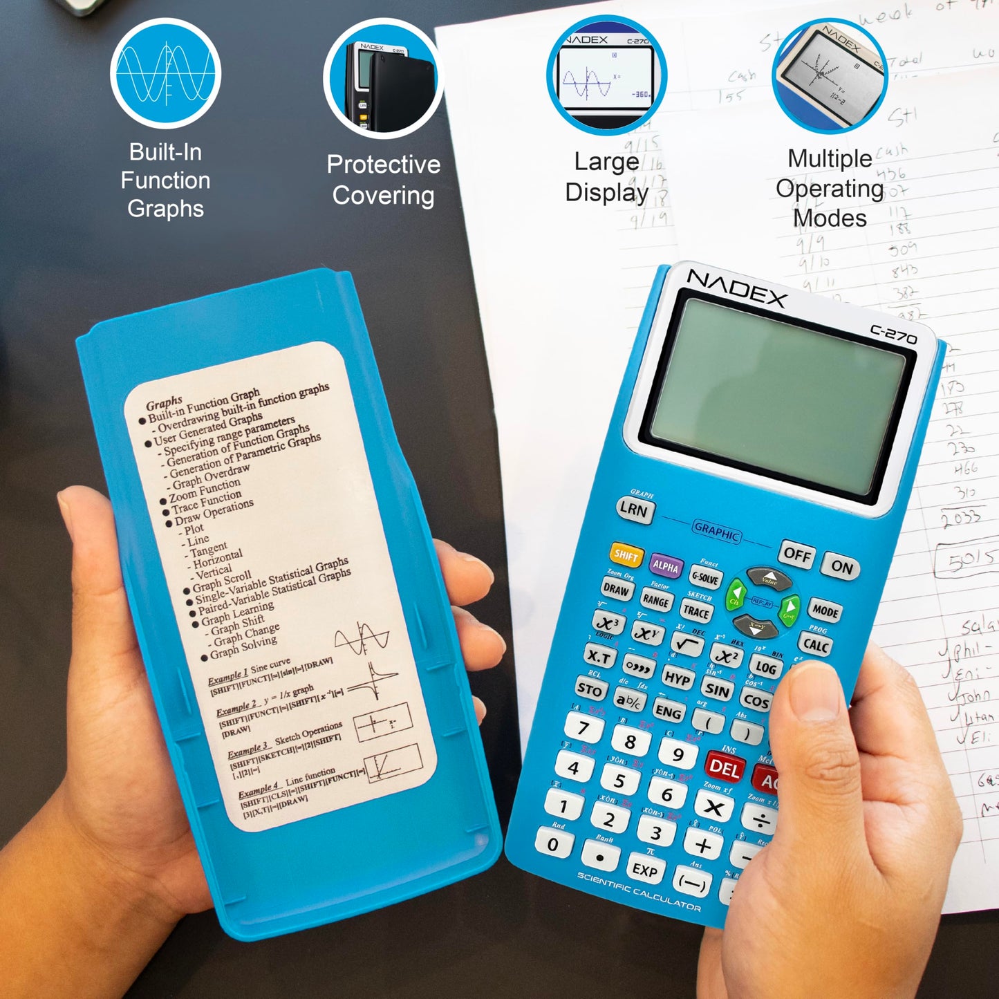 Scientific Calculator with Graph Functions for College and High School Students, Engineering, Advanced Mathematics, Calculus, Algebra, Geometery