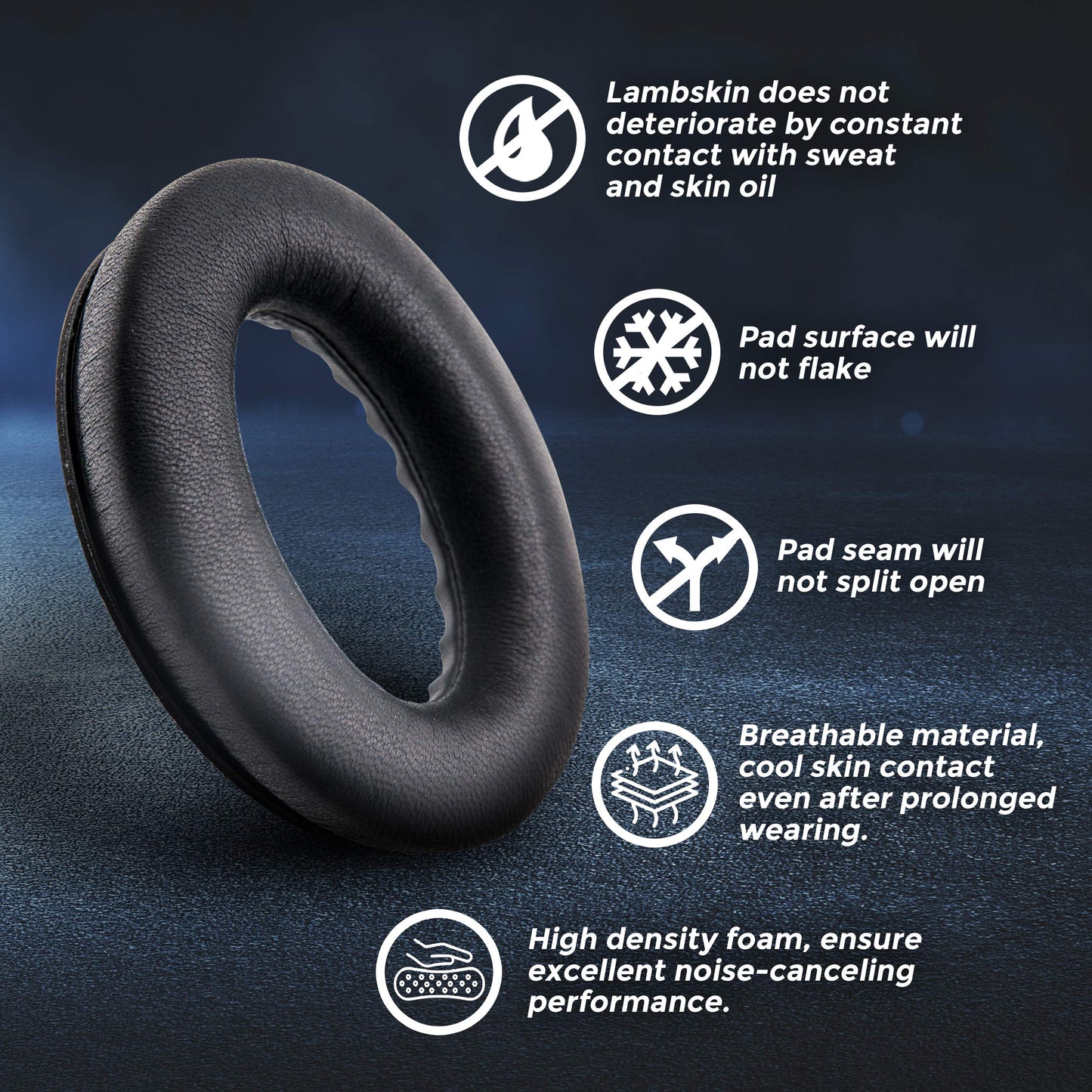 Lambskin QC45 SE QC35ii QC35 QC25 QC15 Earpads Cushions Replacement Ear Pads for Bose QC 45 35 II QC2 AE2 AE2i AE2w SoundLink SoundTrue 35ii 25 15 2