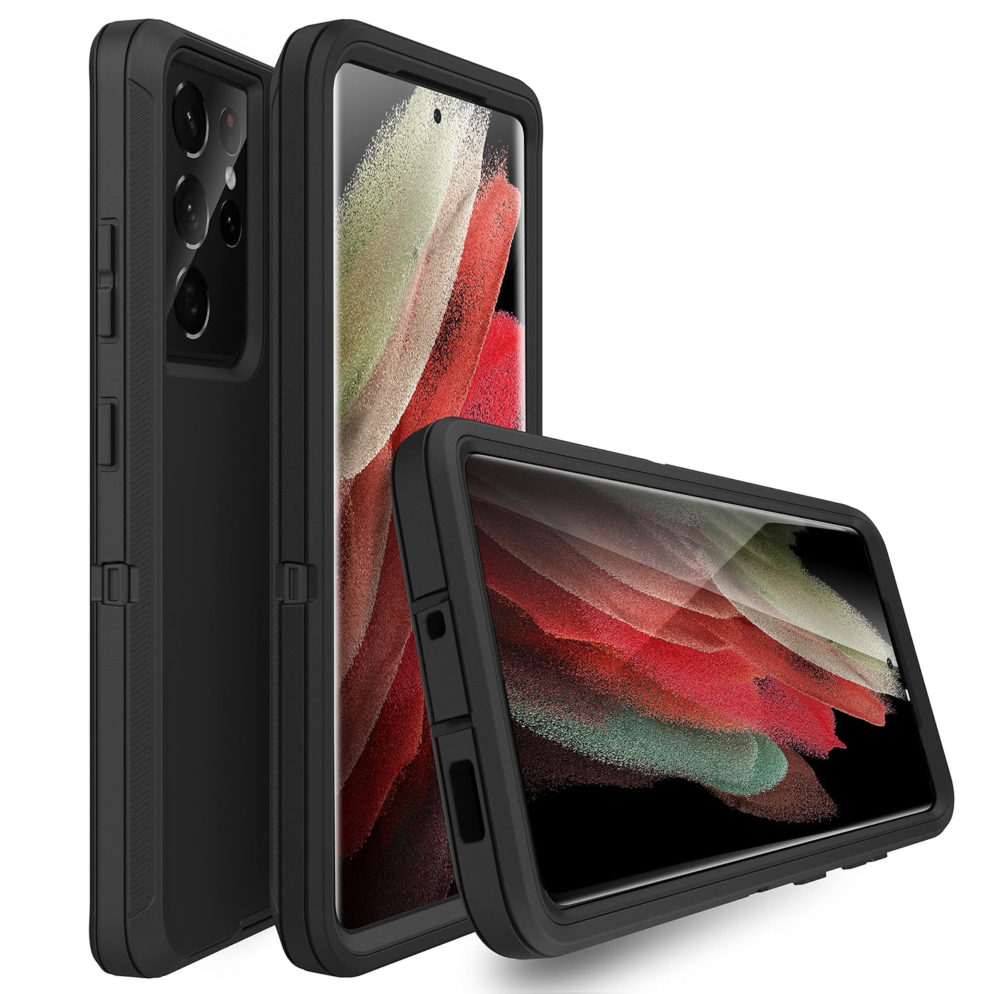 MXX Case Compatible with Galaxy S21 Ultra Case, 3-Layer Super Full Heavy Duty Body Bumper Cover/Shock Protection/Dust Proof, Designed for Samsung