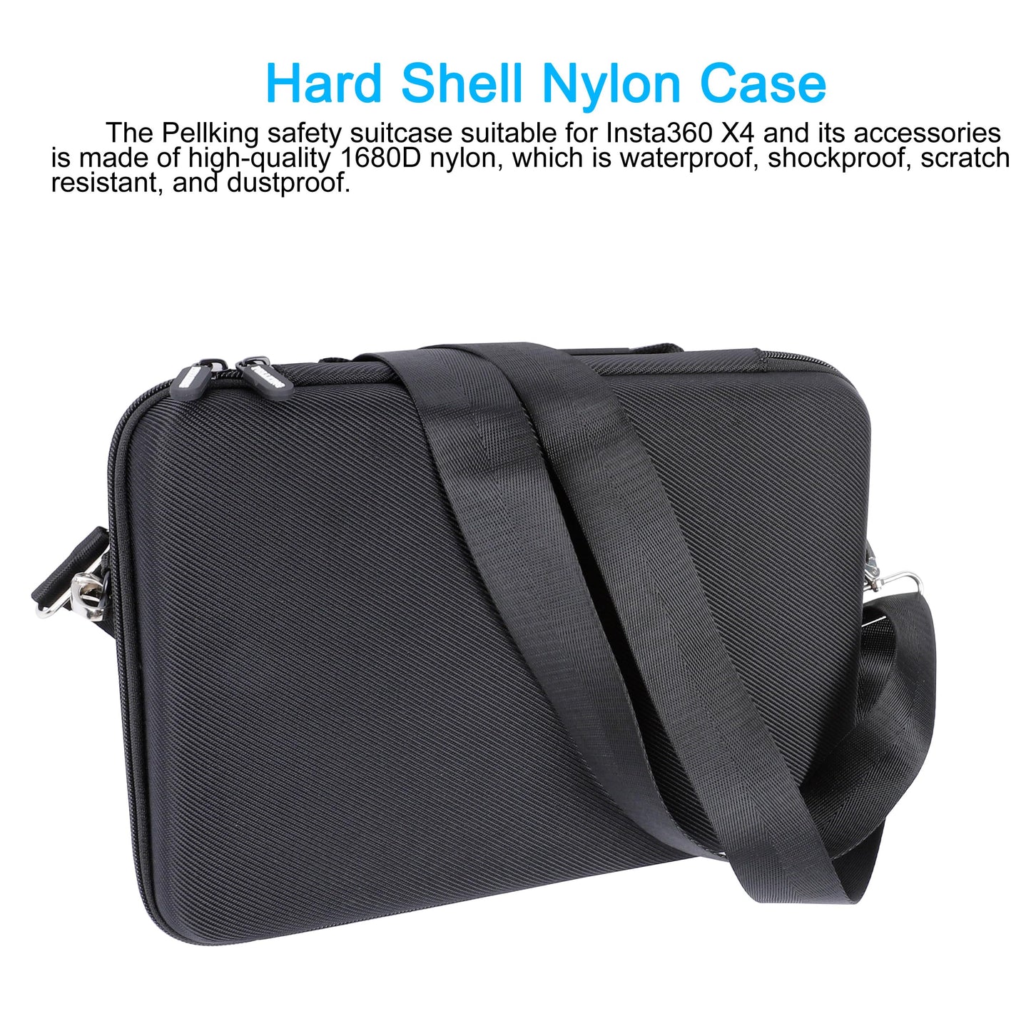 PellKing Case for Insta360 X5 X4 Camera - Large Hard Shell with EVA Liner Bag Compatible for Insta 360 Bullet Time Handle/Selfie stick and other