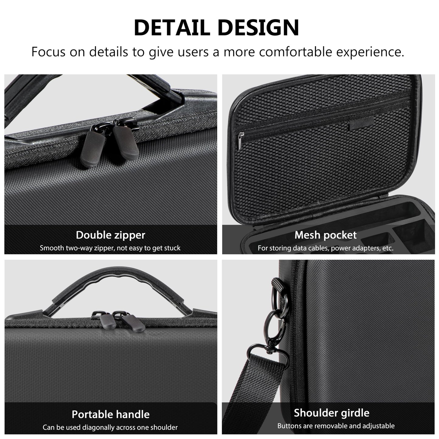 Tomat Action 5 Pro Carrying Case for DJI Osmo Action 5 Pro/Action 4 Camera Accessories Hard Shell Bag Travel Case Compatible with DJI Action 5