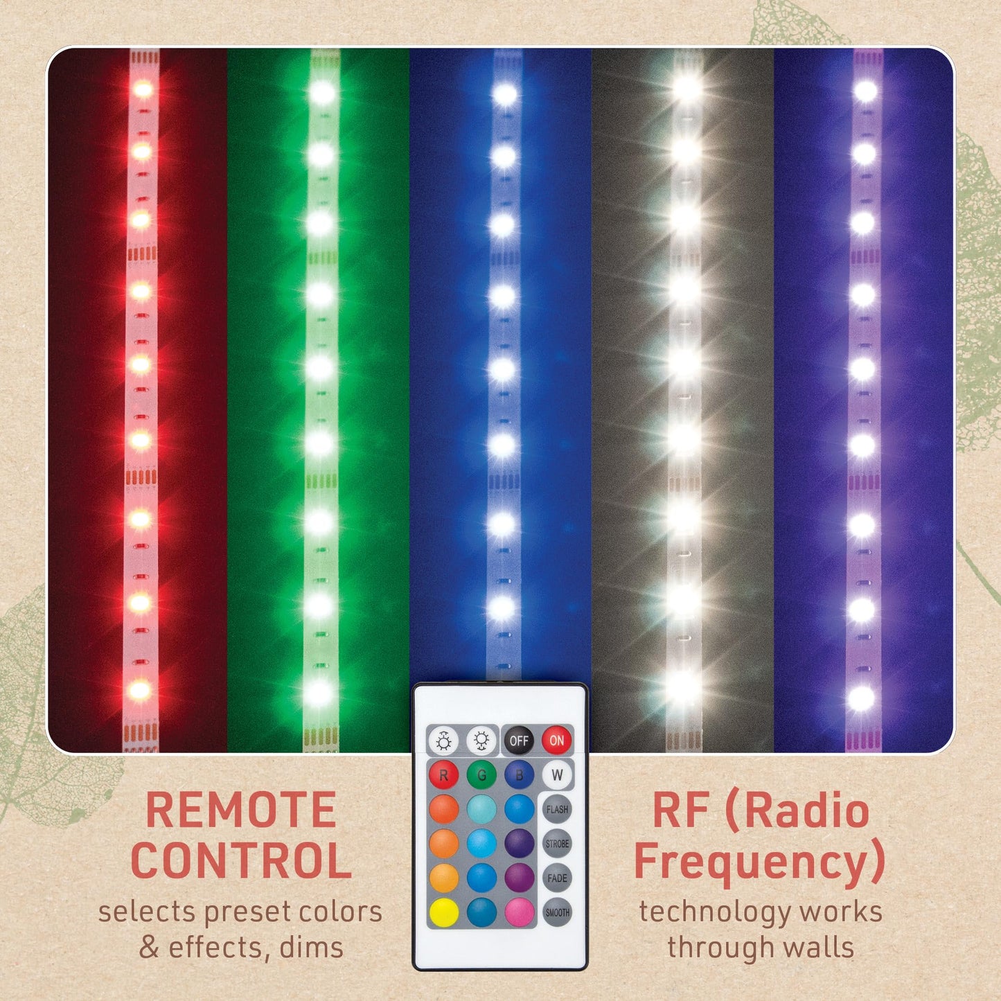 Birch Lighting Multicolor 12" LED Strip Light Kit with Remote 341310