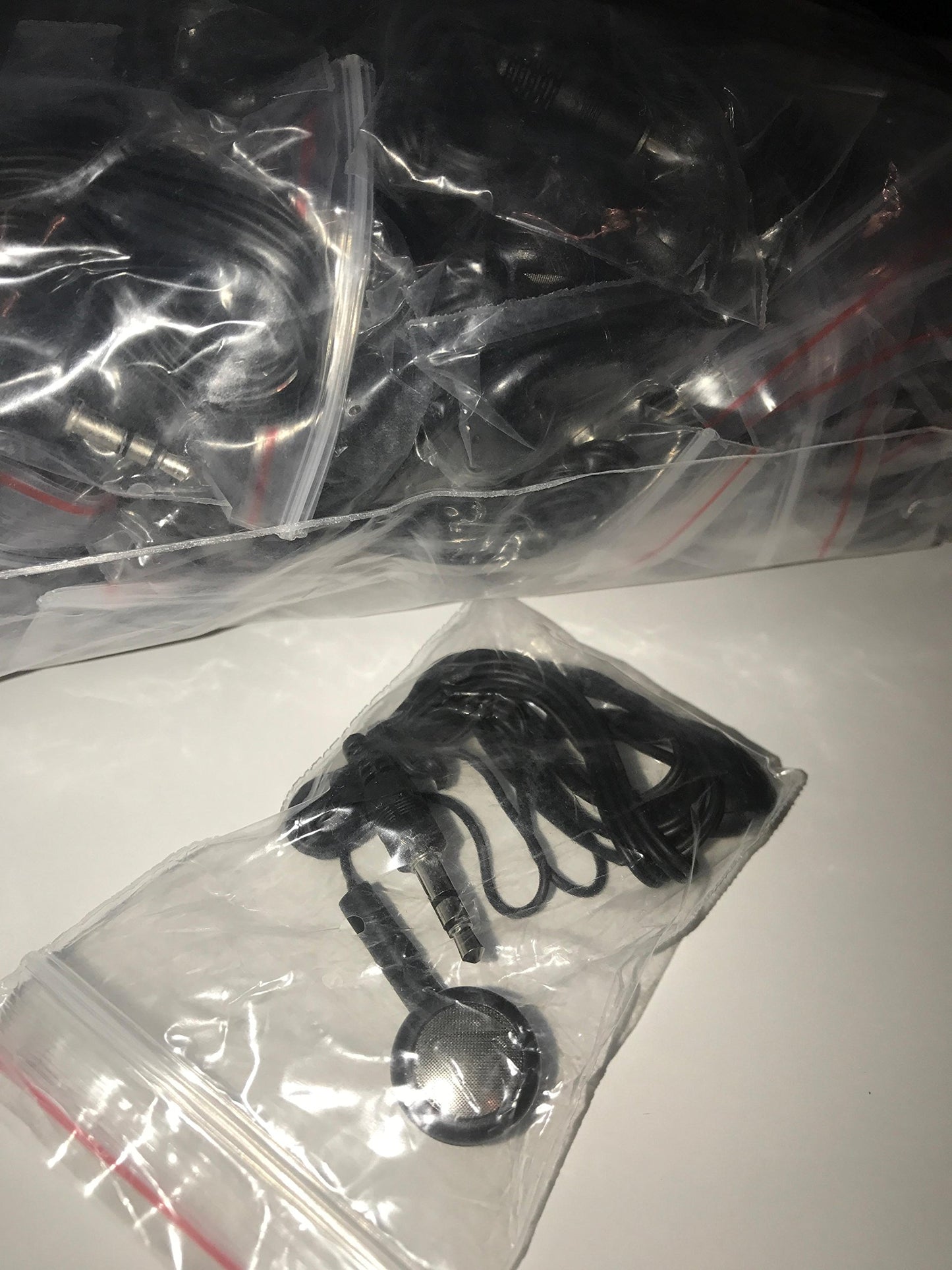 LowCostEarbuds.com Bulk Wholesale Lot of 100 Black 3.5mm in Ear Earbuds/Headphones/Earphones Great for Schools, Libraries, Hospitals, Kids etc.