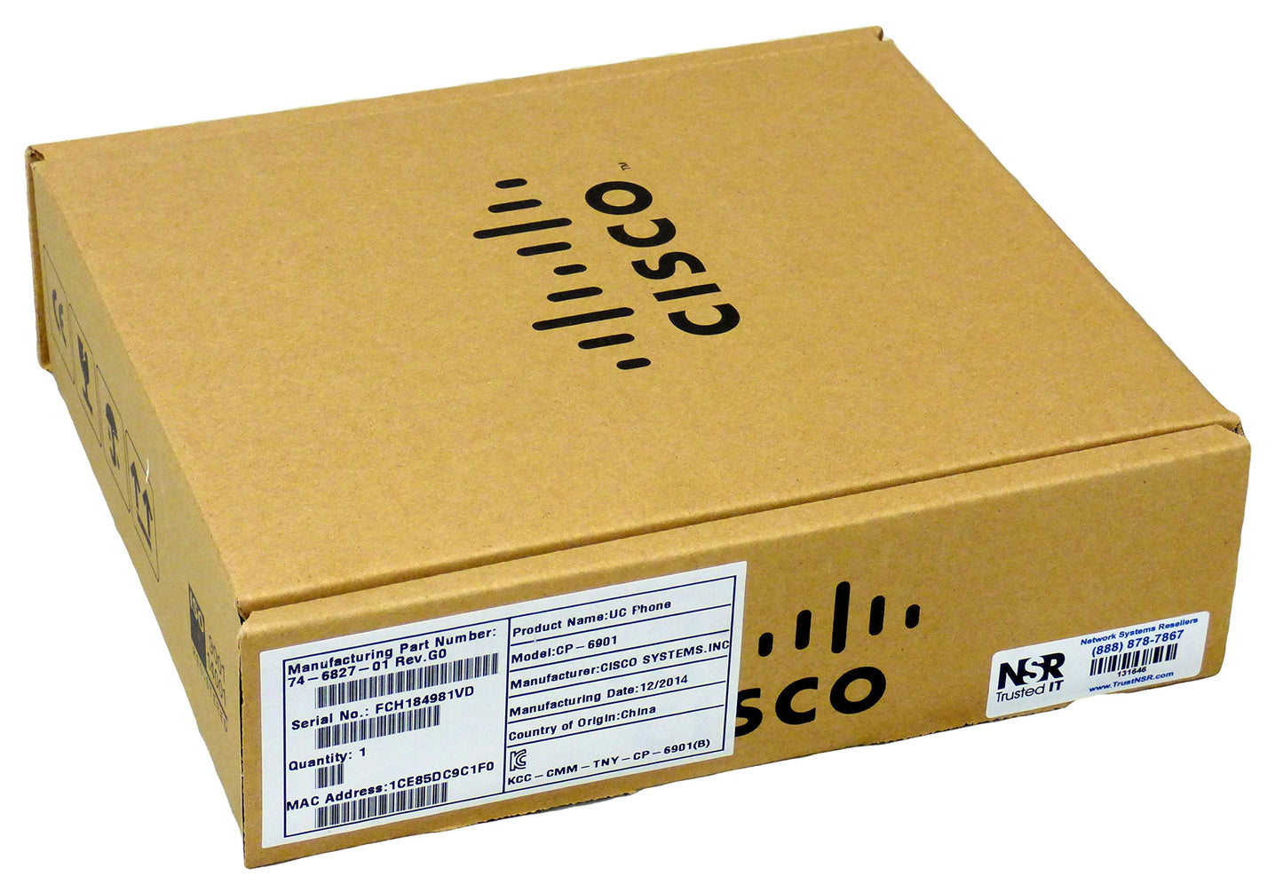 Cisco CP-6901-C-K9= Unified IP Phone 6901 Standard Handset, Charcoal