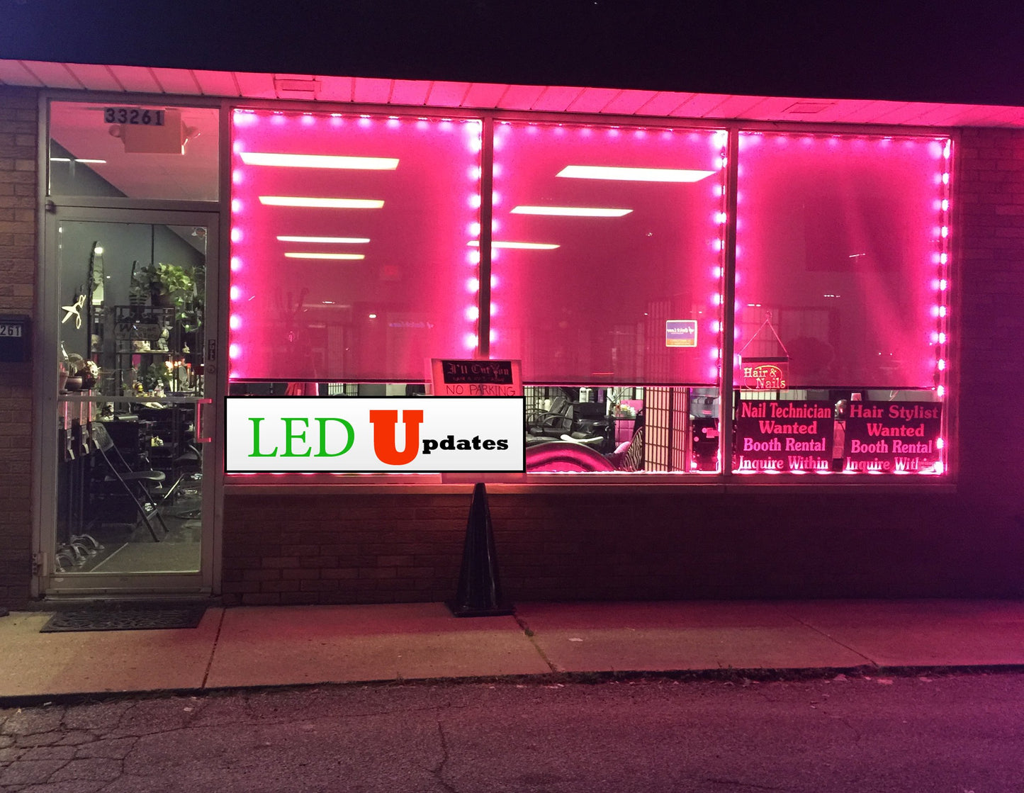 LEDUPDATES 20ft Storefront Super Bright Magenta hot Pink LED Light Module 5630 with UL 12v 3 Amps AC Power