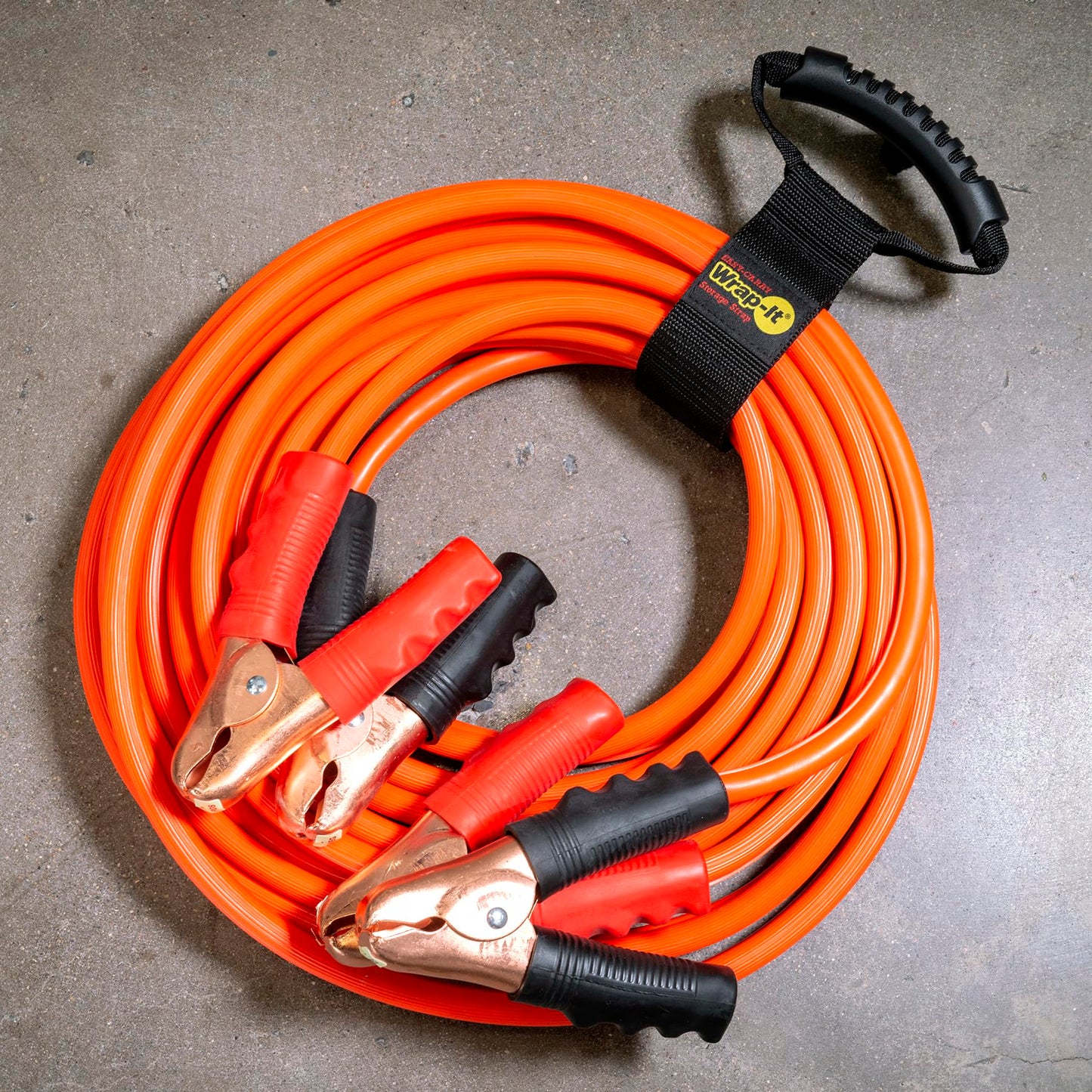 Wrap-It Storage Easy-Carry Straps - Assorted 3-Pack Black - Hook and Loop Straps with a Carrying Handle for Garden Hose, Extension Cord, Cable