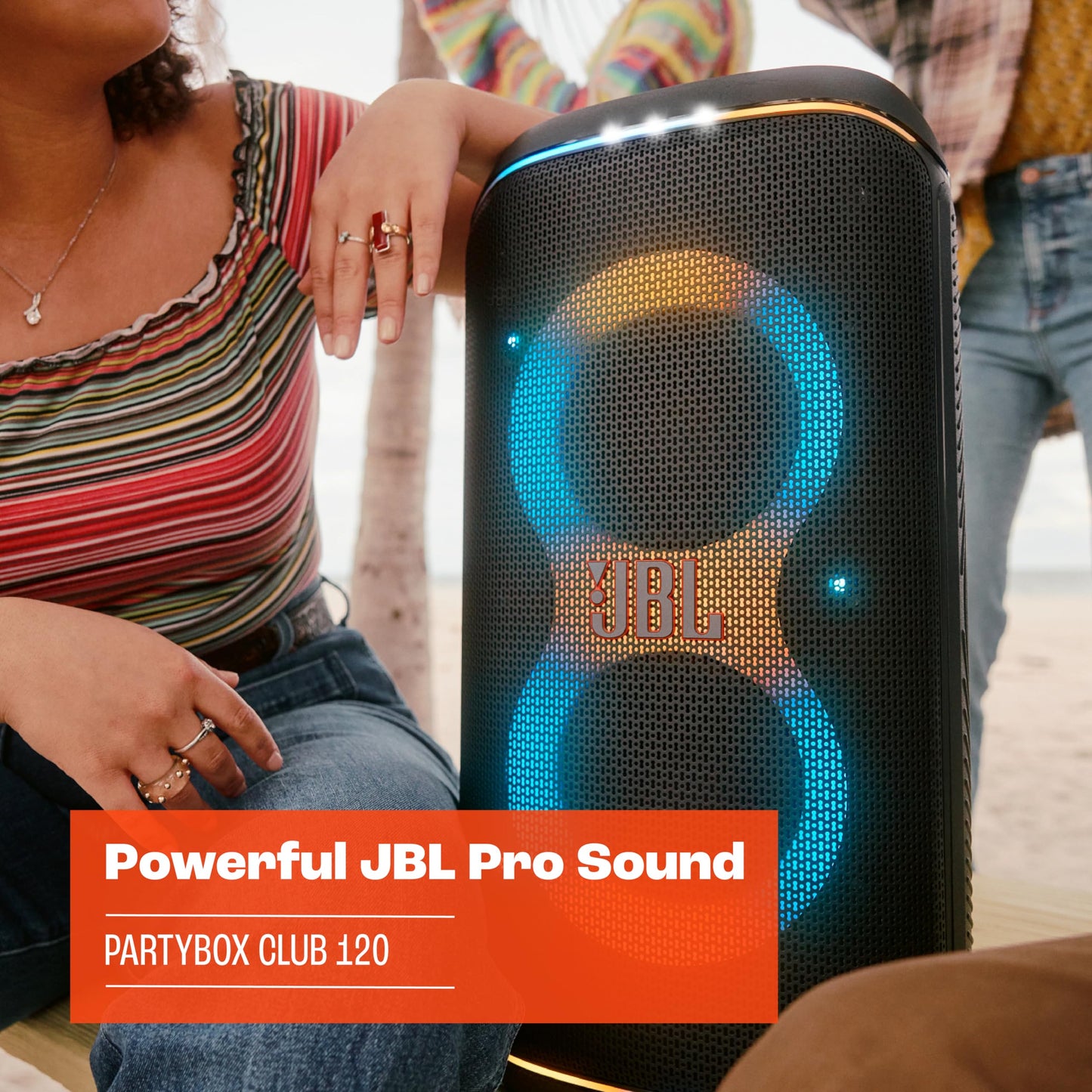 JBL JBLPBCLUB120SWAM-Z PartyBox Club 120 Speaker, White - Certified Refurbished