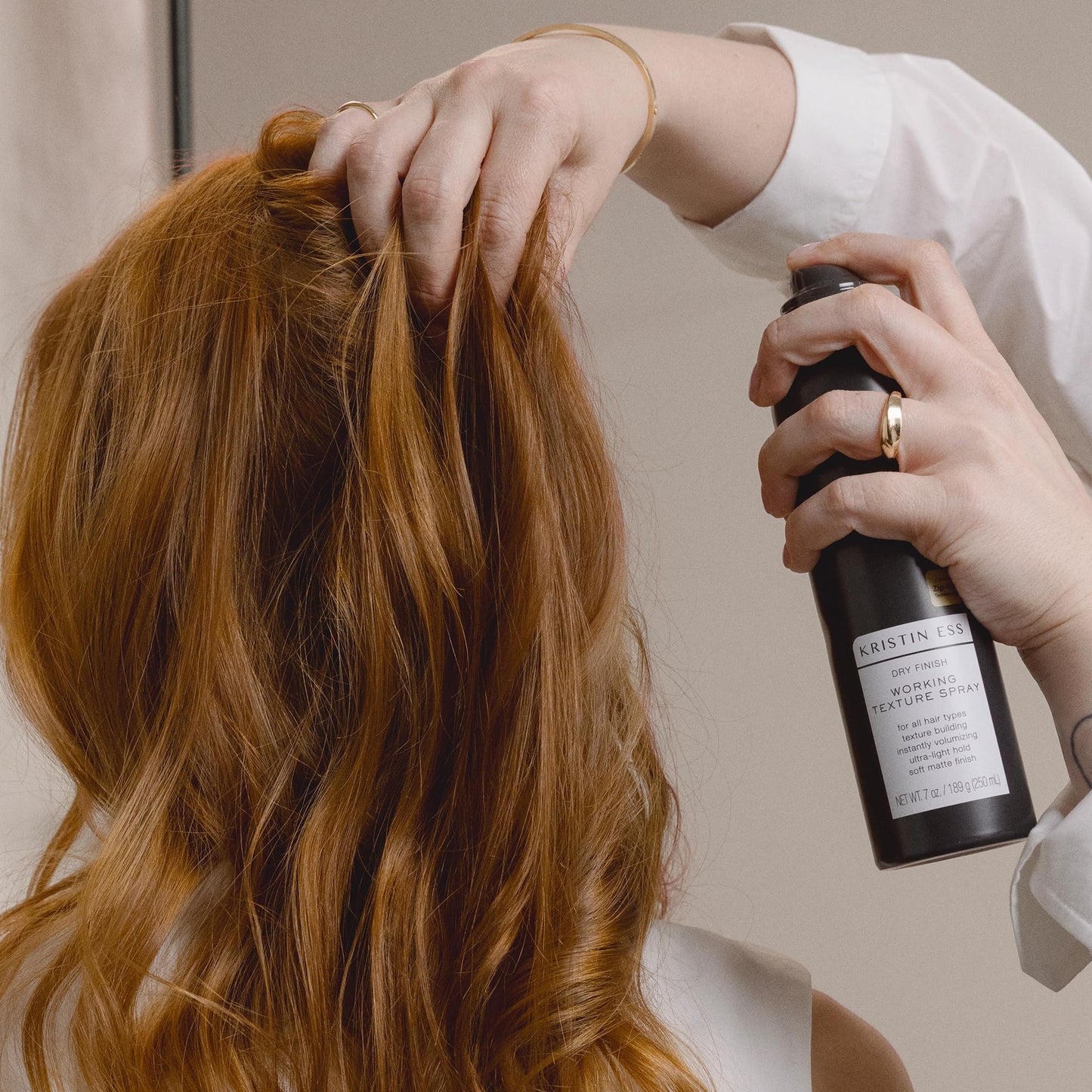 Kristin Ess Dry Texture Hair Spray – Volumizing & Texturizing Styler with Soft Matte Finish, Light Hold, Fresh Pear Scent, 7oz