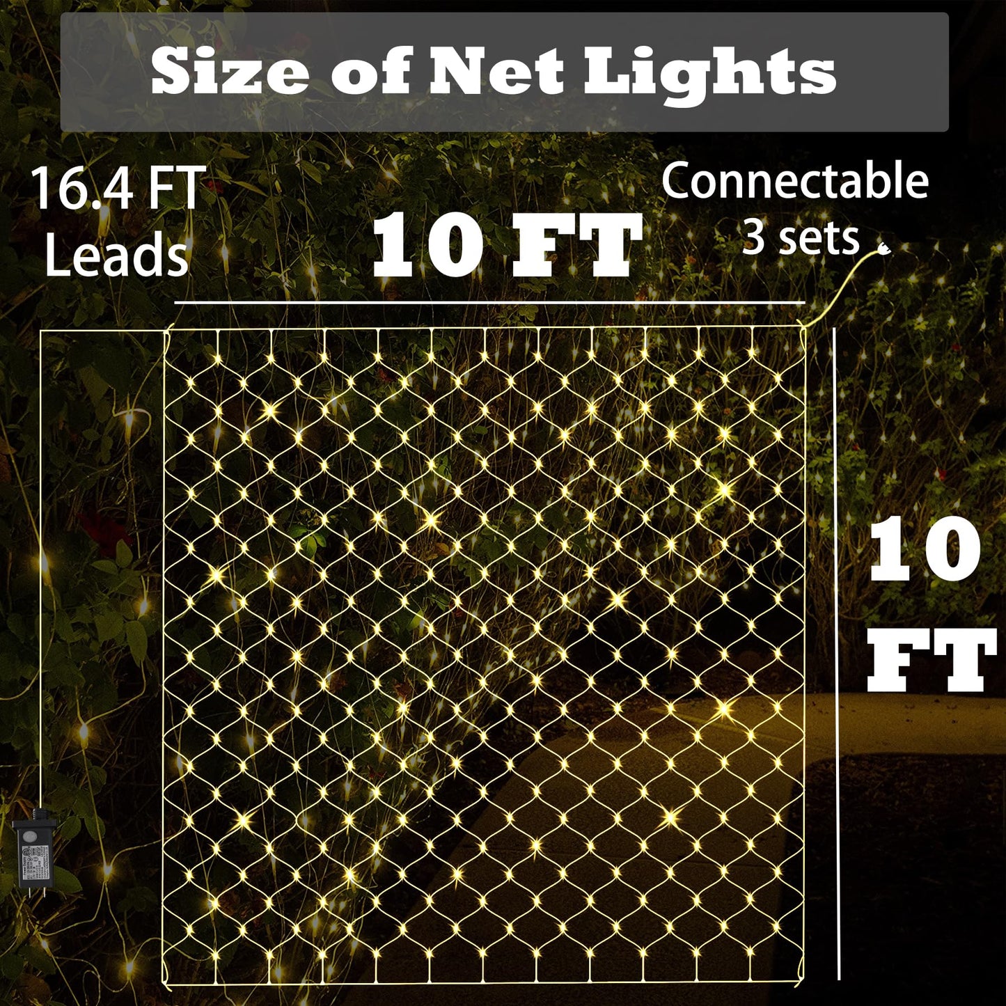 Eueasy LED Lights Outdoor net Lights String